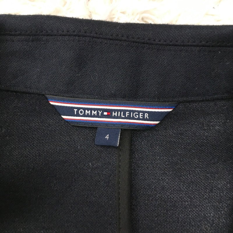 【31578】 TOMMY HILFIGER トミーヒルフィガー テーラードジャケット サイズ4 / 約M ネイビー キレイめ シンプル オシャレ レディース