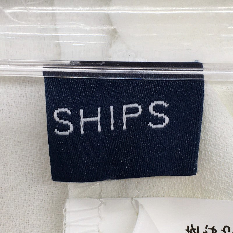 【31657】 新古品 SHIPS シップス ノースリーブブラウス サイズONE SIZE ホワイト サイズ約M-L相当 クルーネック レディース 定価12000円