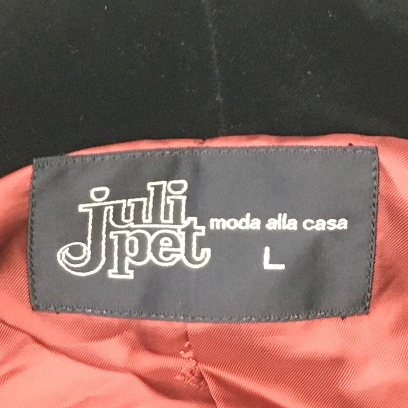 【31833】 Julipet ジュリペット コート サイズL ブラック ガウンコート ショールカラー オシャレ 無地 シンプル 羽織り メンズ