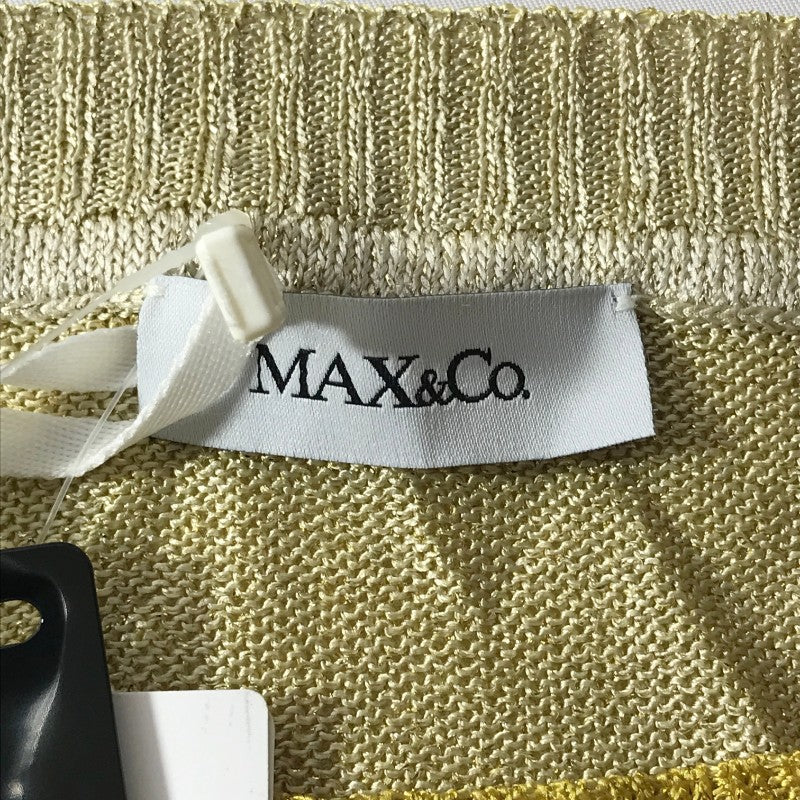 【31844】 新古品 MAX&Co. マックスアンドコー ニット サイズUSA L / 約L イエロー ラメ入り 長袖 薄手 プルオーバー レディース