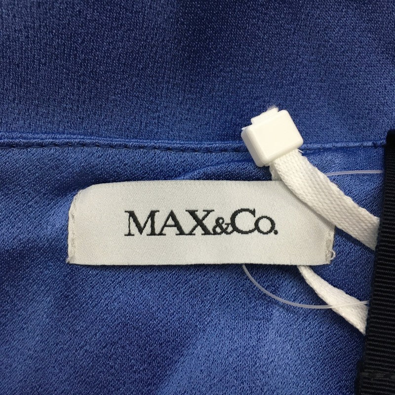 【31922】 新古品 MAX&Co. マックスアンドコー ロングワンピース サイズ46 / 約XL(LL) ブルー ドレスワンピース オシャレ レディース