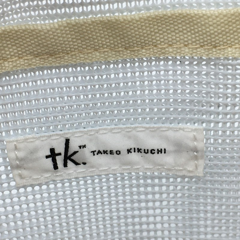 【31937】 新古品 TAKEO KIKUCHI タケオキクチ ショルダーバッグ サイズ00 ベージュ メッシュ 袋付き 書類 仕事 学校 メンズ 定価8000円