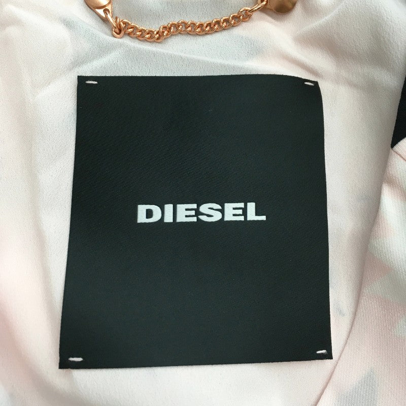 【31972】 新古品 DIESEL ディーゼル アウター サイズS ピンク 総柄 薄手生地 個性的 可愛い おしゃれ ポップ パステルカラー レディース