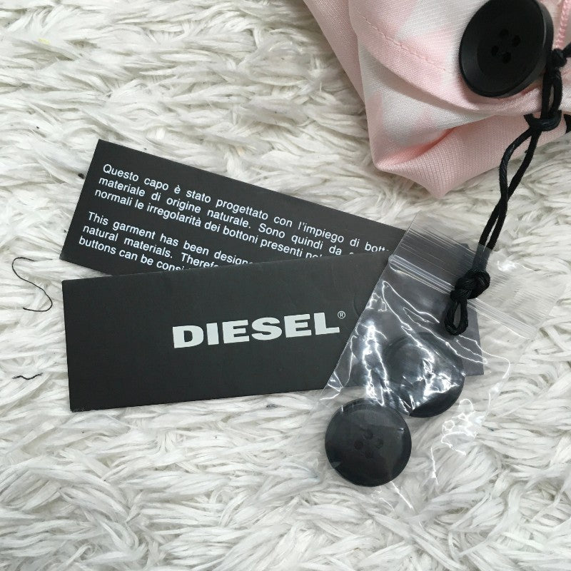 【31972】 新古品 DIESEL ディーゼル アウター サイズS ピンク 総柄 薄手生地 個性的 可愛い おしゃれ ポップ パステルカラー レディース