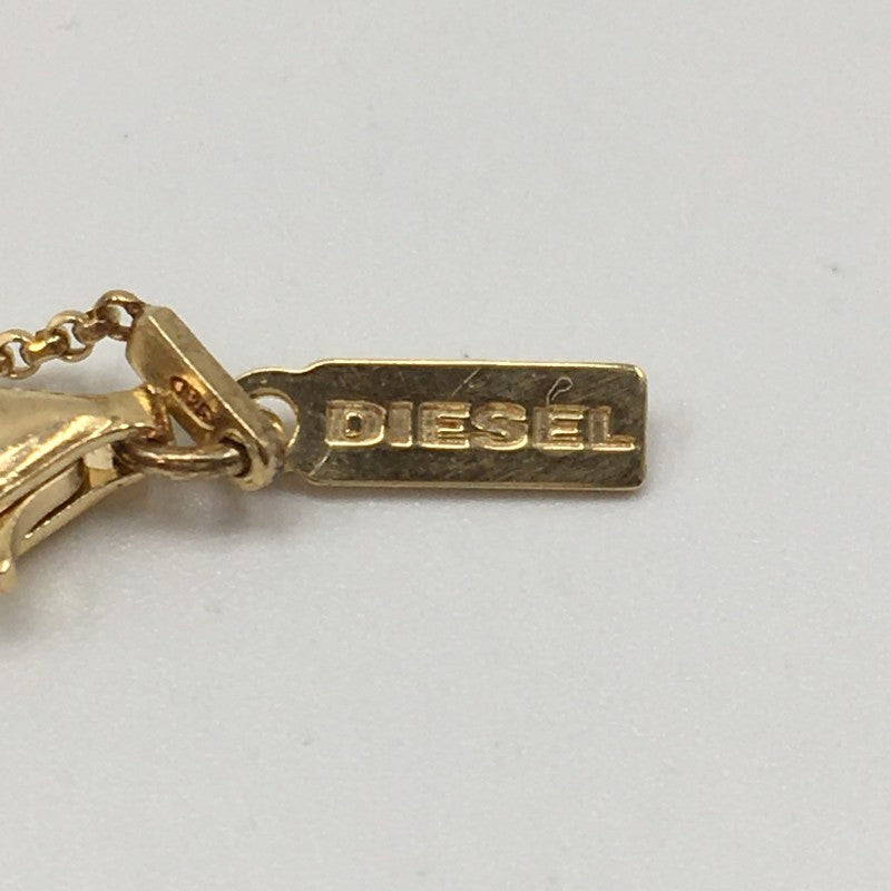 【32002】 新古品 DIESEL ディーゼル ネックレス ゴールド ピザモチーフ チェーンネックレス アクセサリー 真鍮製 オシャレ レディース