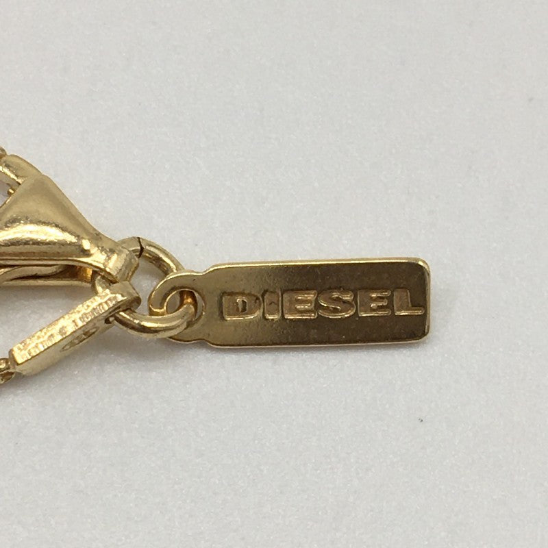 【32022】 DIESEL ディーゼル ネックレス ゴールド ピザモチーフ チェーンネックレス アクセサリー 真鍮製 オシャレ レディース