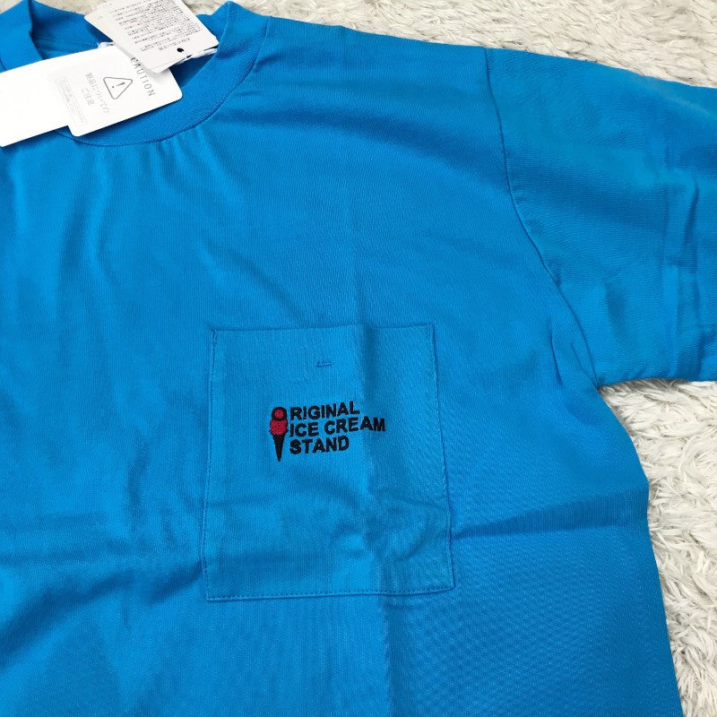 【32032】 新古品 TAKEO KIKUCHI タケオキクチ 半袖Tシャツ カットソー サイズ01 / 約S ライトブルー クルーネック メンズ 定価5000円