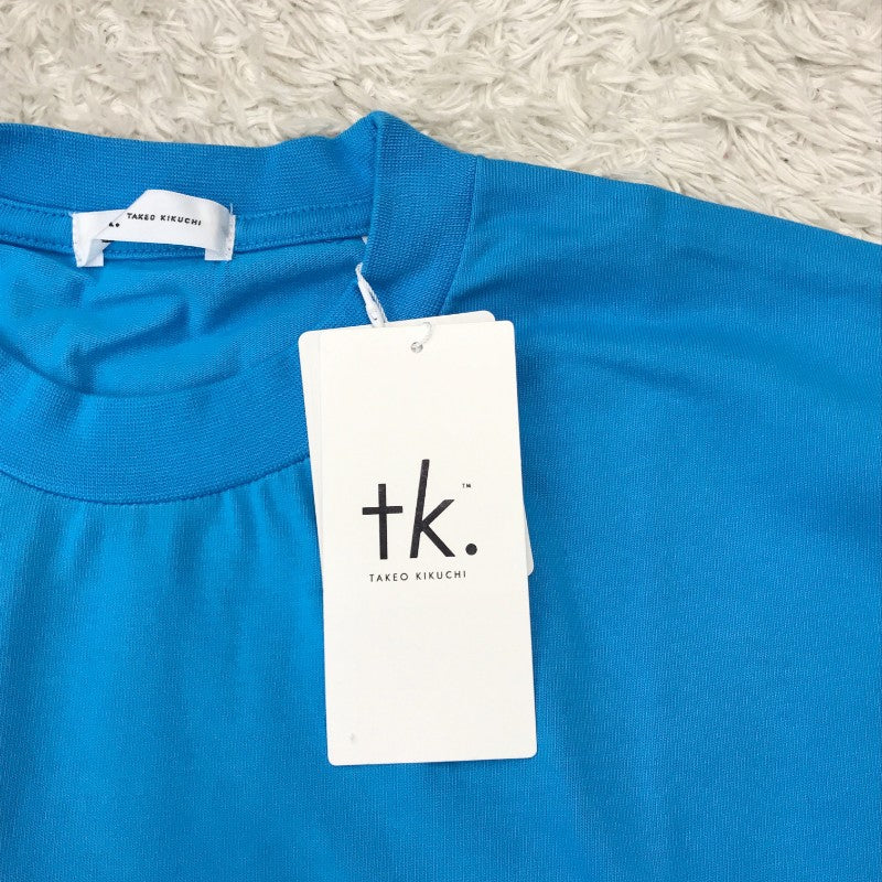 【32032】 新古品 TAKEO KIKUCHI タケオキクチ 半袖Tシャツ カットソー サイズ01 / 約S ライトブルー クルーネック メンズ 定価5000円