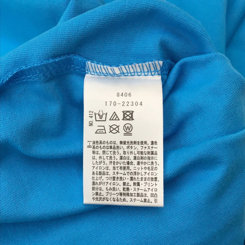 【32032】 新古品 TAKEO KIKUCHI タケオキクチ 半袖Tシャツ カットソー サイズ01 / 約S ライトブルー クルーネック メンズ 定価5000円