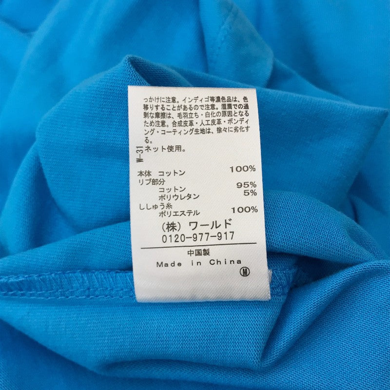 【32032】 新古品 TAKEO KIKUCHI タケオキクチ 半袖Tシャツ カットソー サイズ01 / 約S ライトブルー クルーネック メンズ 定価5000円