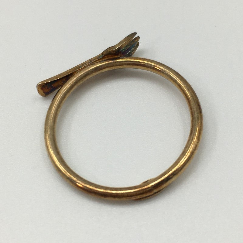 【32057】 DIESEL ディーゼル ゴールド ピザ フォーク チャーム 指輪 シンプル モチーフ かわいい ビジュー アクセント レディース