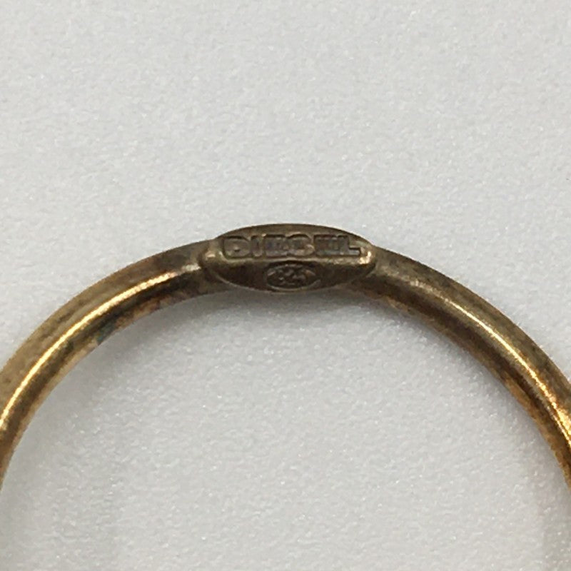 【32072】 DIESEL ディーゼル ゴールド サイズ12号相当 チャームリング 指輪 2連リング ピザモチーフ フォークモチーフ 真鍮製 レディース