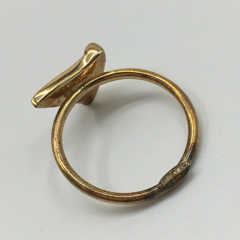 【32093】 新古品 DIESEL ディーゼル ゴールド ピザ フォーク チャーム 指輪 シンプル モチーフ かわいい ビジュー アクセント レディース