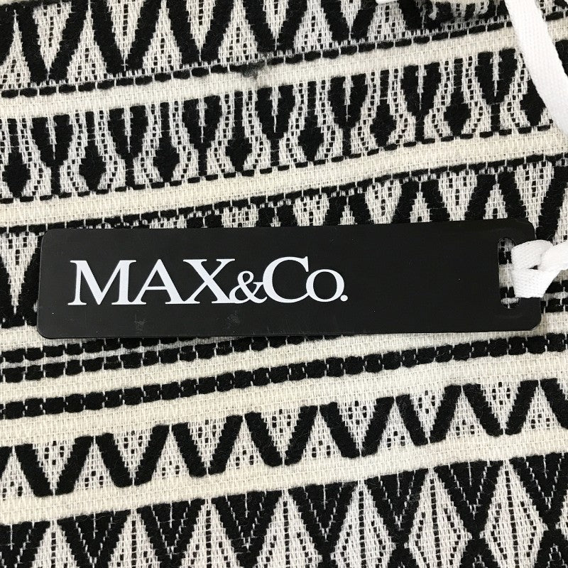 【32100】 新古品 MAX&Co. マックスアンドコー ワイドパンツ サイズ48 / 約XXL ブラック 総柄 ベルトループ オシャレ レディース