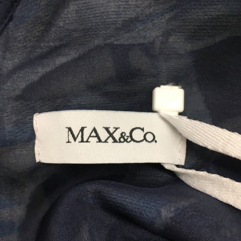 【32191】 新古品 MAX&Co. マックスアンドコー ひざ丈ワンピース サイズUSA 10 / 約XL(LL) ブルー 花柄 総柄 清涼感 レディース