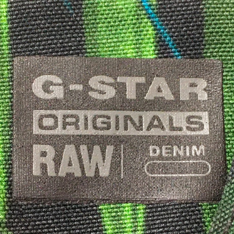 【32350】 新古品 G-STAR RAW ジースターロゥ ショートパンツ サイズ23 / 約XXS グリーン ボタニカル柄 トロピカル 南国 レディース