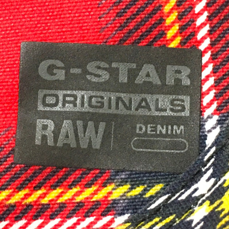 【32358】 新古品 G-STAR RAW ジースター ロゥ ショートパンツ サイズ24 / 約M レッド チェック柄 ショーパン オシャレ レディース