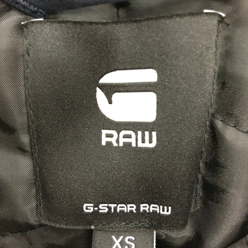 【32469】 新古品 G-STAR RAW ジースターロゥ アウター サイズXS ネイビー コート 中綿 保温性 襟付き 無地 ファスナー ボタン レディース