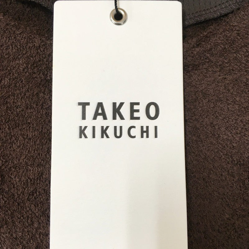 【32480】 新古品 TAKEO KIKUCHI タケオキクチ 半袖Tシャツ カットソー サイズL ブラウン ワイド シンプル リラックス メンズ 定価14000円