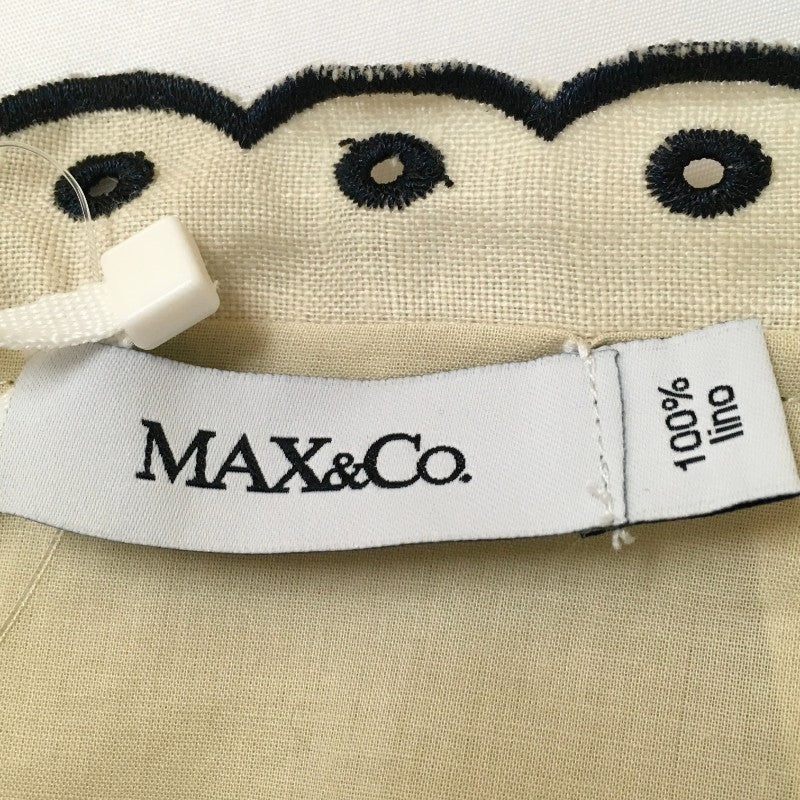 【32482】 新古品 MAX&Co. マックスアンドコー ひざ丈スカート サイズ44 / 約M ベージュ 台形スカート スカラップ 可愛い レディース
