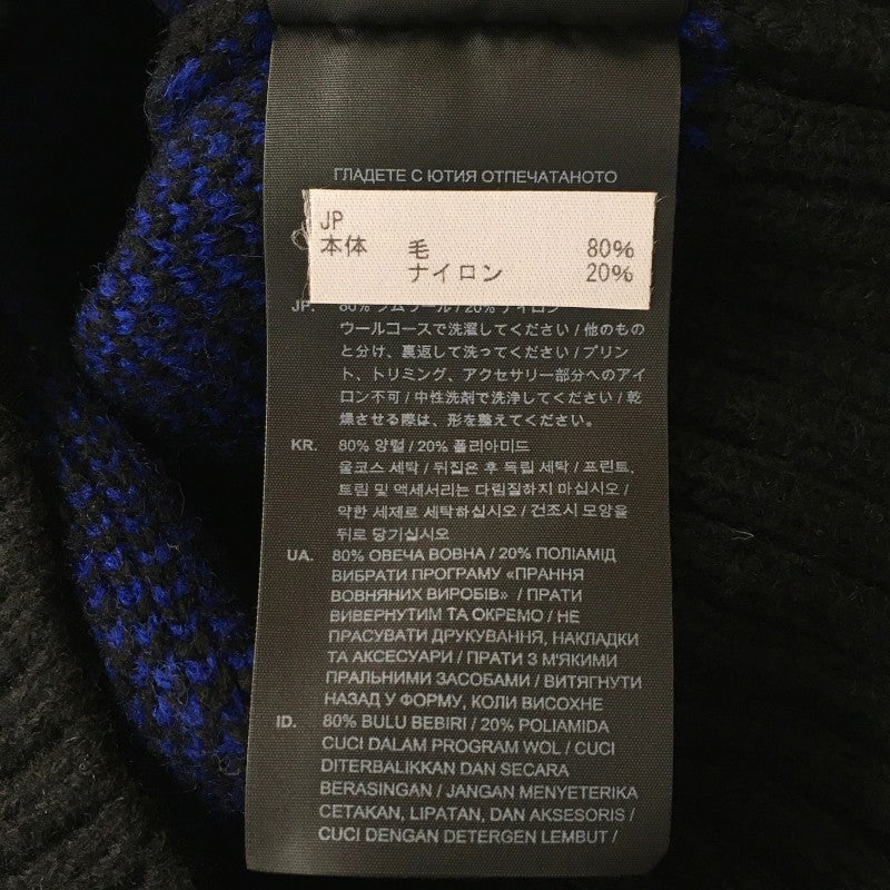 【32652】 新古品 G-STAR RAW ジースターロゥ ニット サイズXS ブルー セーター ミドルゲージ ジャガード柄 ラウンドネック 暖かい メンズ