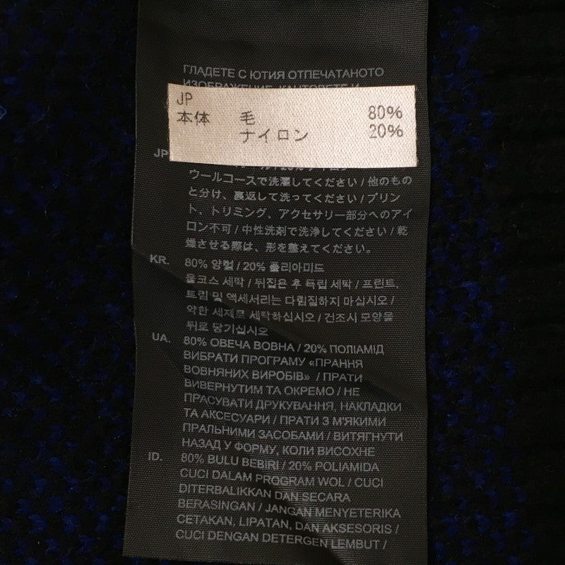 【32657】 新古品 G-STAR RAW ジースターロゥ ニット サイズXS ブルー セーター ミドルゲージ ジャガード柄 ラウンドネック 暖かい メンズ
