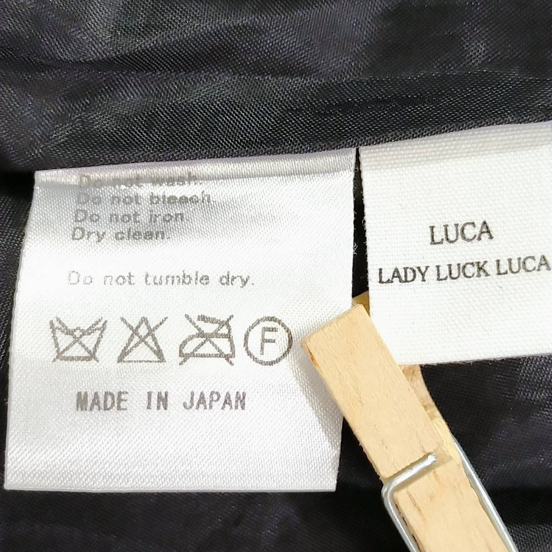【28310】 LUCA LADY LUCK LUCA ルカレディラックルカ ひざ丈スカート ブラック サイズS-M相当 プリーツスカート フレア レディース