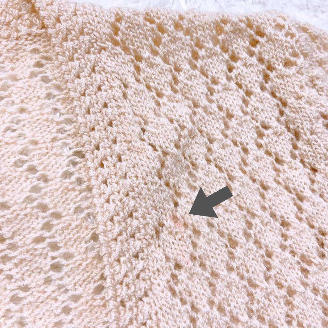 【26463】 カーディガン ベージュ サイズS相当 ショート丈 透かし編み 羽織り シンプル 無地 可愛い キレイめ 上品 エレガント レディース