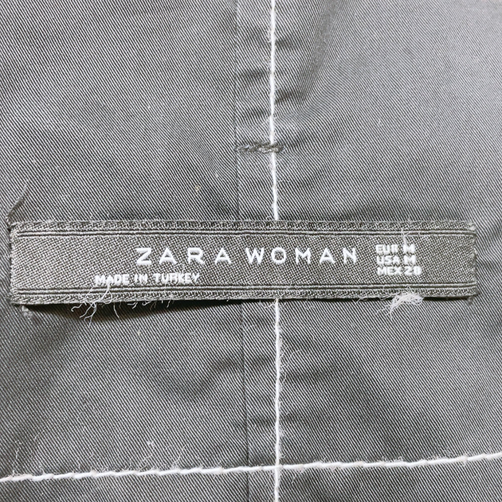 【27533】 ZARA ザラ ロングスカート サイズUSA M / 約L ブラック 巻きスカート ベルト付き ボタン クール スマート かっこいい レディース