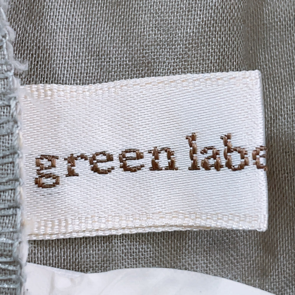 【27354】 green label relaxing グリーンレーベルリラクシング 七分袖シャツ グレー サイズS相当 薄手 ボタン シンプル 無地 レディース