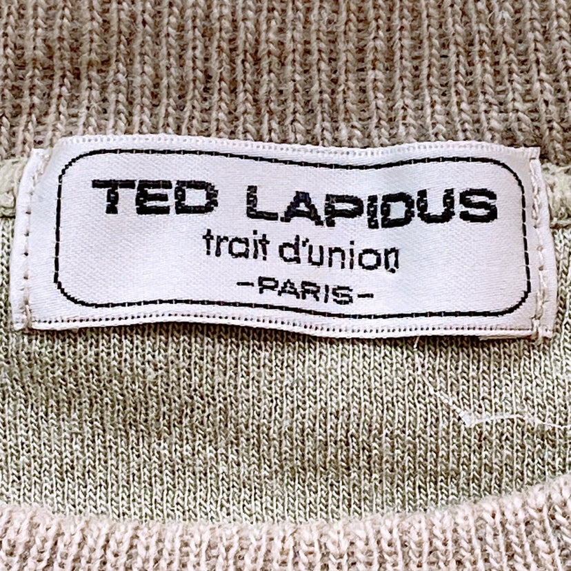 【25810】 TED LAPIDUS テッドラピドス スウェット サイズL グレー ロゴ刺繍 ゆったり 起毛 秋 冬 デイリー シンプル メンズ