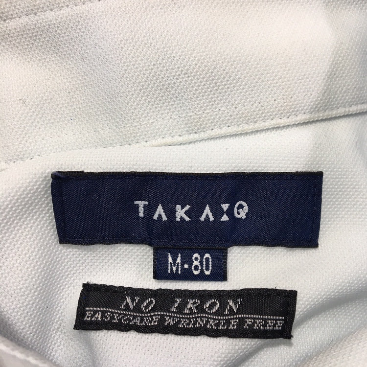 【27338】 TAKA Q タカキュー 長袖シャツ サイズM-80 スカイブルー 形態安定 ビジネス 通勤 オフィス きれいめ カジュアル メンズ