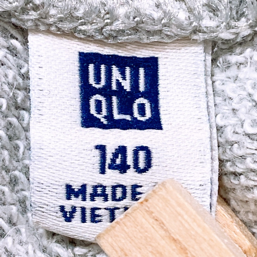 【26589】 UNIQLO ユニクロ ショートパンツ サイズ140 グレー 訳あり品 ボーイズ 短パン シンプル 無地 綿100% アクティブ 吸汗性 キッズ