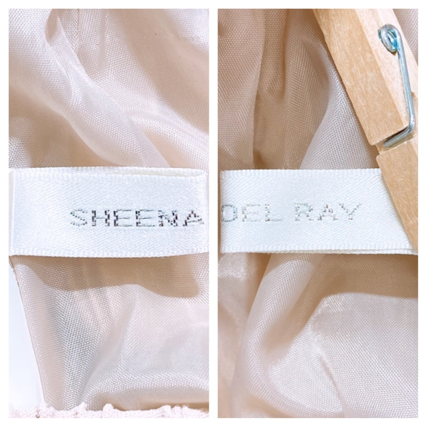 【26448】 SHEENA DEL RAY シーナデルレイ ロングスカート サイズM ベージュ プリーツスカート ヒラヒラ 上品 可愛い レディース