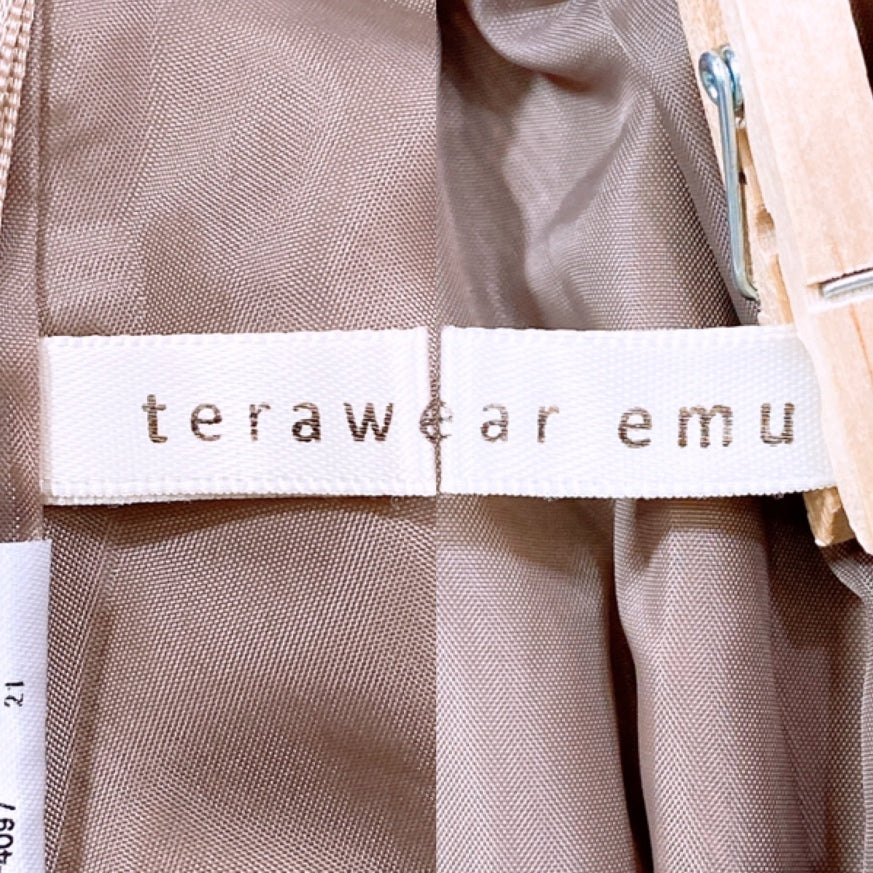【26415】 terawear emu テラウェアエム ロングスカート サイズM ブラウン しまむら フレア マーメイド ツイード 可愛い レディース