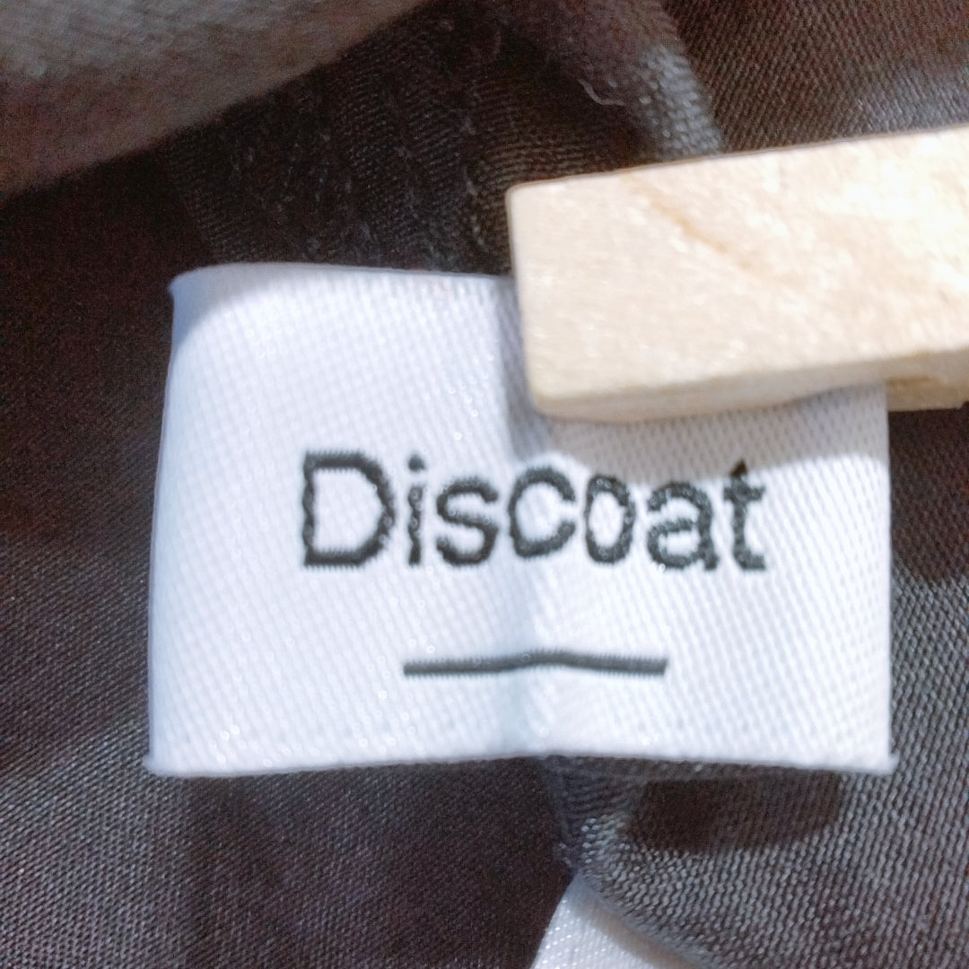 【27573】 Discoat ディスコート チュニック サイズF ブラック 薄手 無地 ボタン リボン おしゃれ かわいい きれいめ レディース