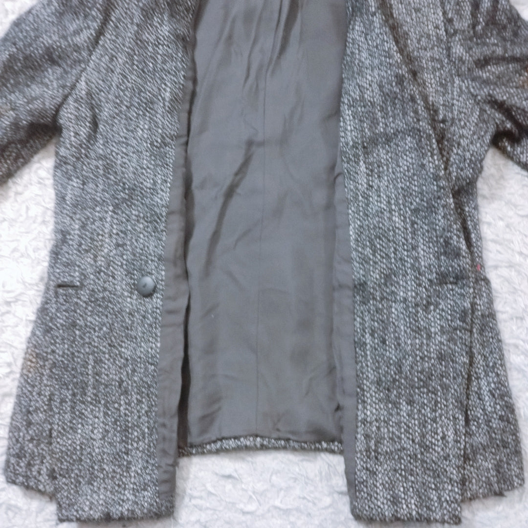 【25496】 LEPORTE レポルテ テーラードジャケット グレー モノトーン 厚手素材 かっこいい おしゃれ ダブル Mサイズ相当 レディース
