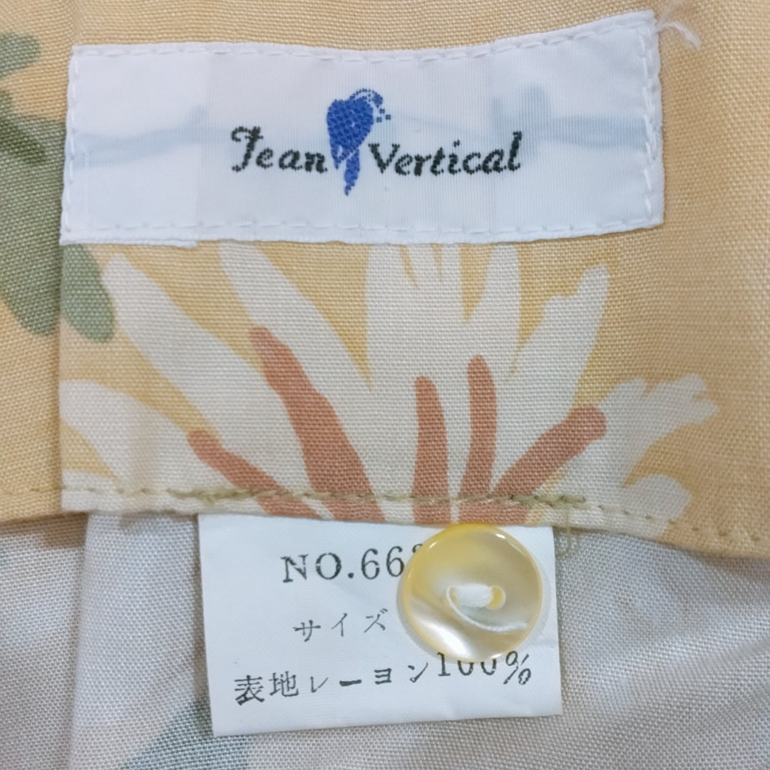 【27014】 Jean Vertical ジーンバーチカル スカート ベージュ 巻きスカート ミニ丈 花柄 リボン 南国風 カジュアル おしゃれ レディース