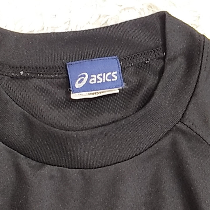 【27784】 asics アシックス 半袖Tシャツ カットソー サイズM  ブラック スポーツウエア シンプル ポリエステル100% 速乾 メンズ