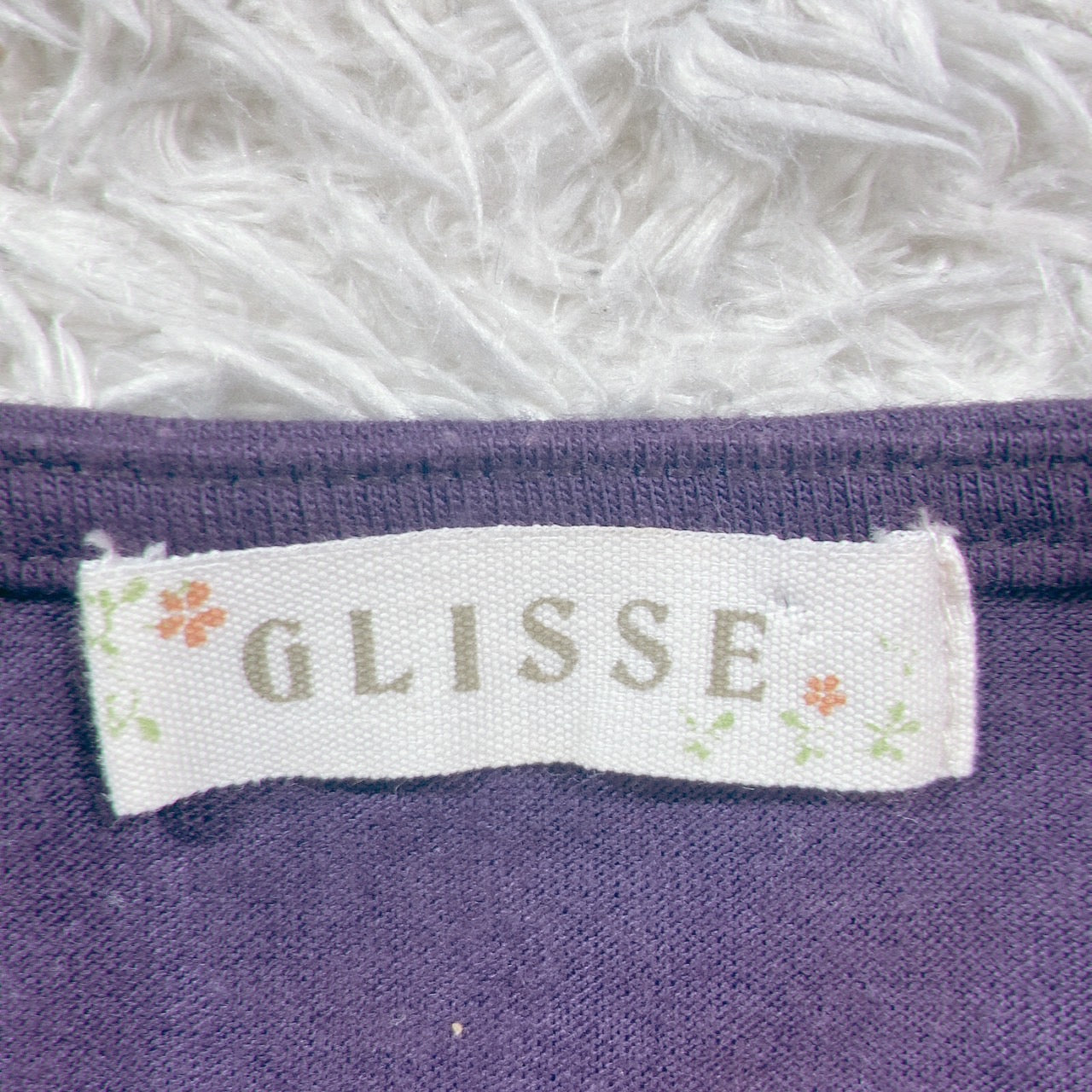 【26092】 GLISSE グリッセ ノースリーブブラウス サイズM パープル レース刺繍 胸下切り替え 薄手 大人っぽい きれいめ レディース