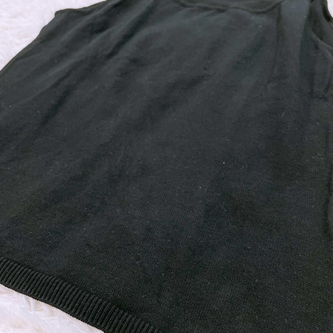 【25594】 Harrods ハロッズ タンクトップ ブラック サイズS相当 シャツ インナーシャツ ホルターネック風 シンプル 日本製 レディース