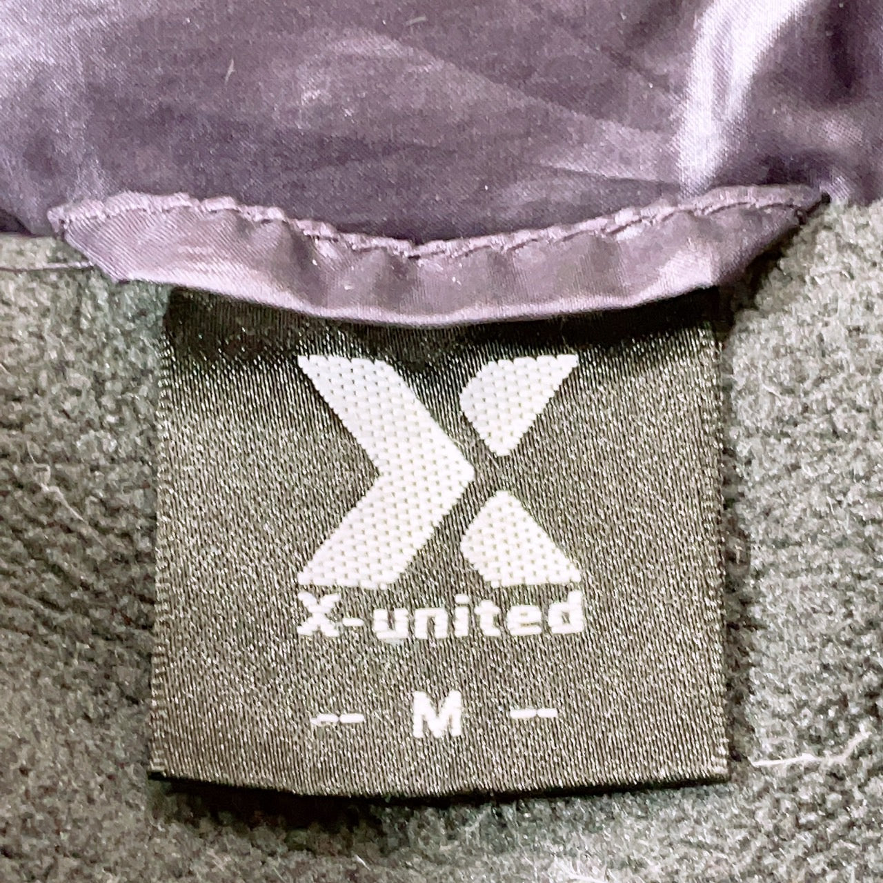 【27238】 X-united エックス ユナイテッド ダウンジャケット サイズM パープル ダウンコート スナップボタン ジップアップ メンズ