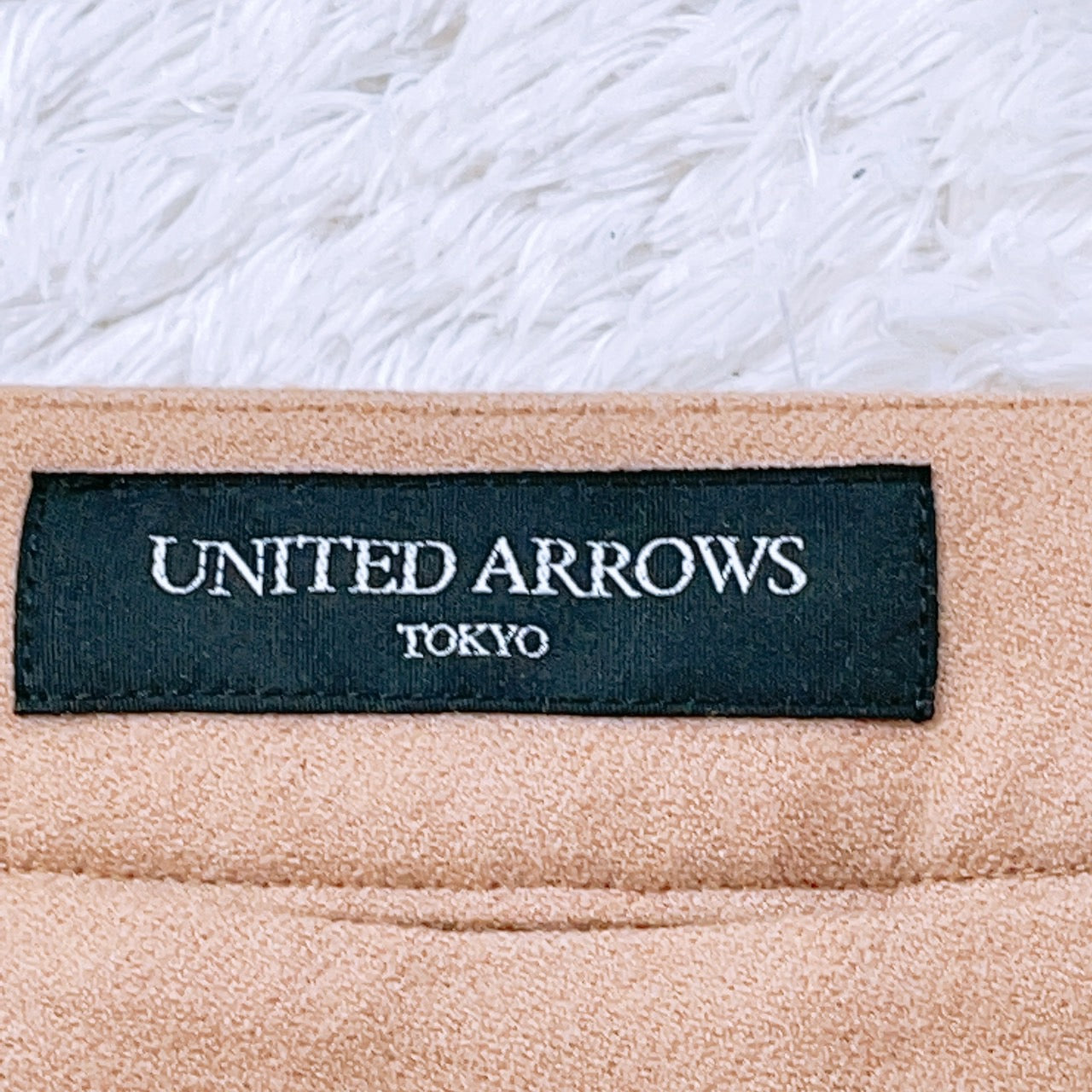 【28065】 UNITED ARROWS ユナイテッドアローズ ミニスカート サイズ36 / 約S ベージュ タイトスカート サイドジップ レディース