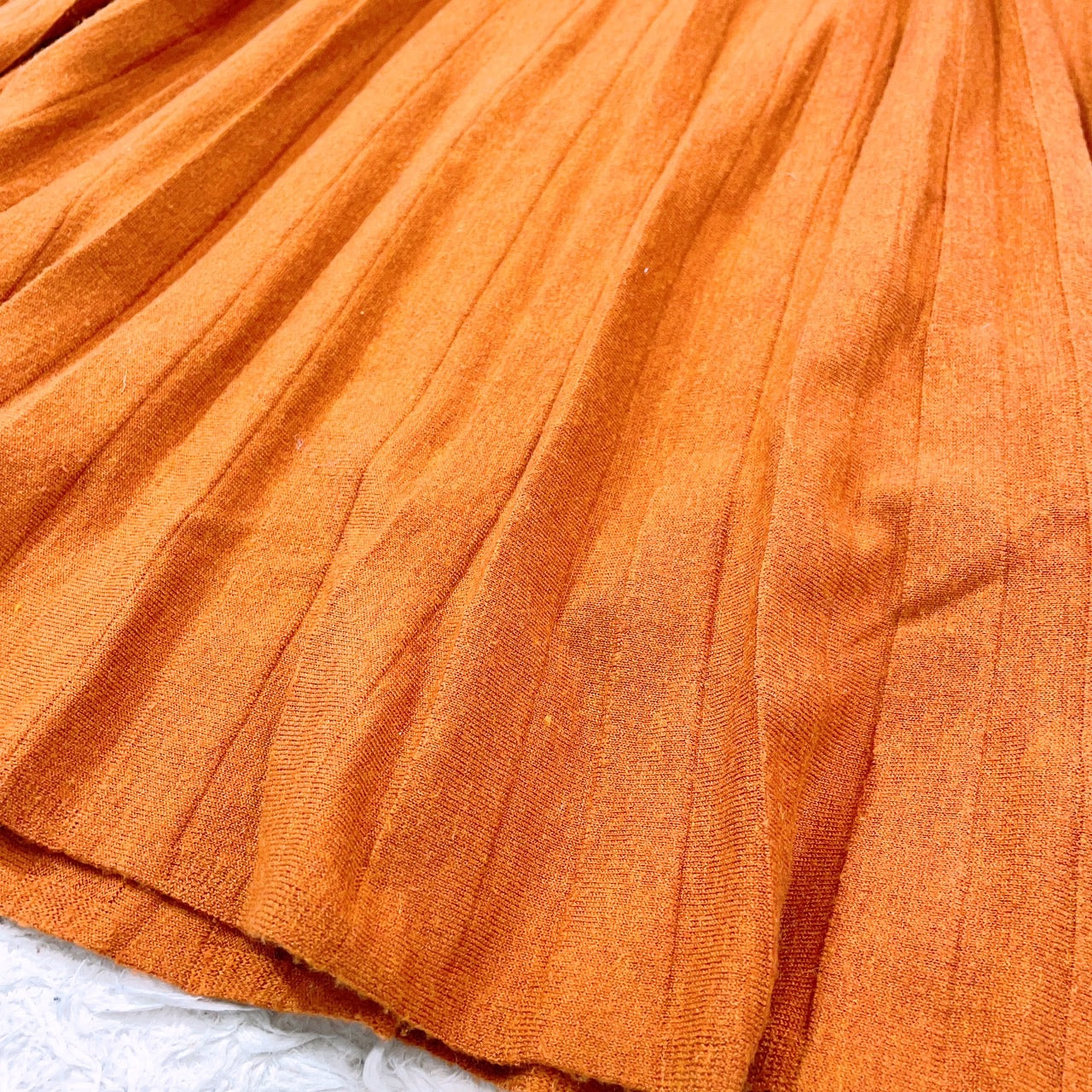 【28197】 N.Natural Beauty Basic  エヌナチュラルビューティベーシック ロングスカート サイズM オレンジ フレアスカート レディース
