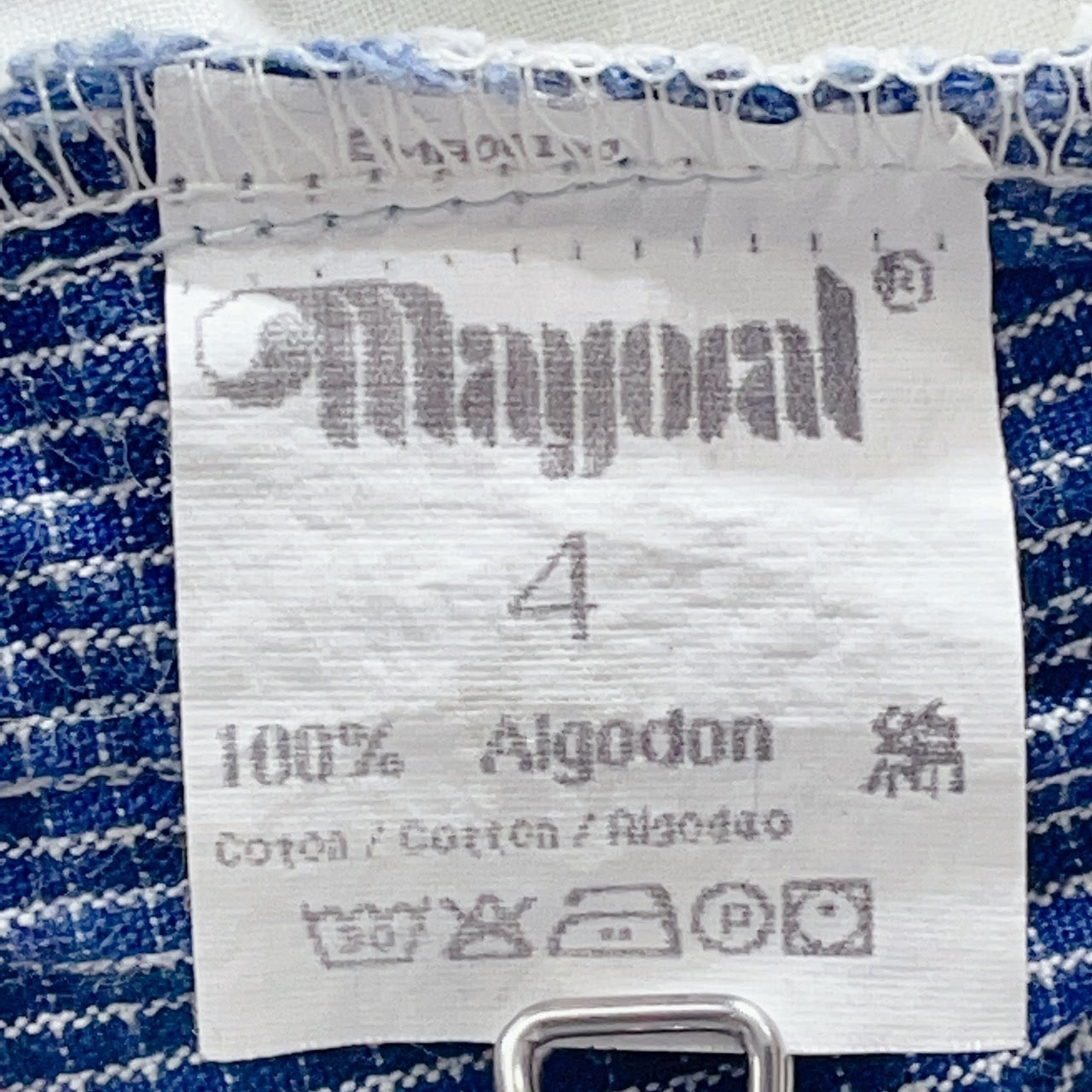 【27999】 Mayoral マヨラル ショートパンツ サイズ4 ブルー サイズ100cm相当 カジュアルパンツ ジップアップ チェック柄 花柄 キッズ
