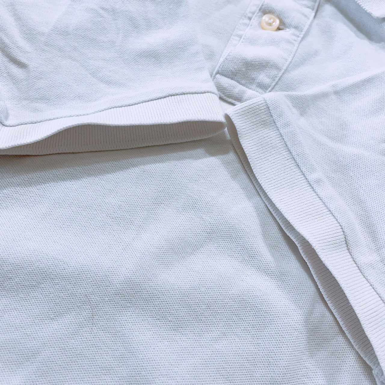 【25569】 McGregor マックレガー ポロシャツ カットソー サイズM ホワイト カジュアルシャツ 半袖 ハーフボタン ロゴマーク メンズ